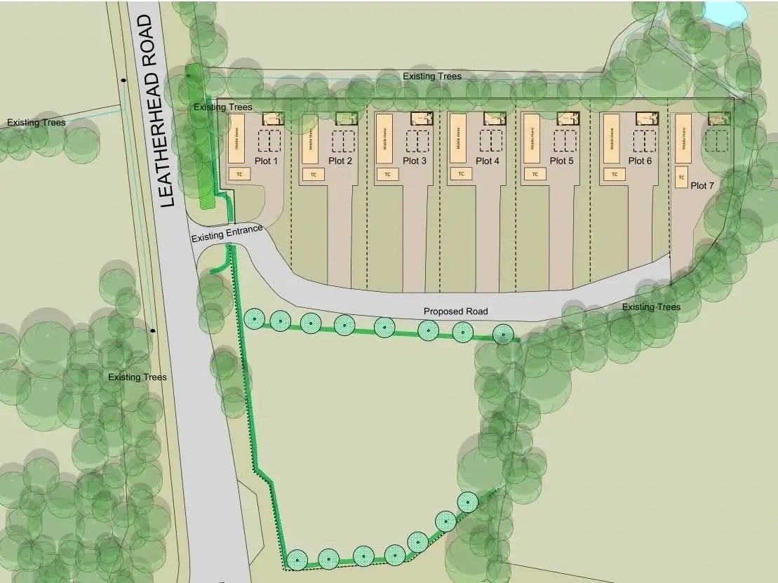 Retrospective planning application travellers site