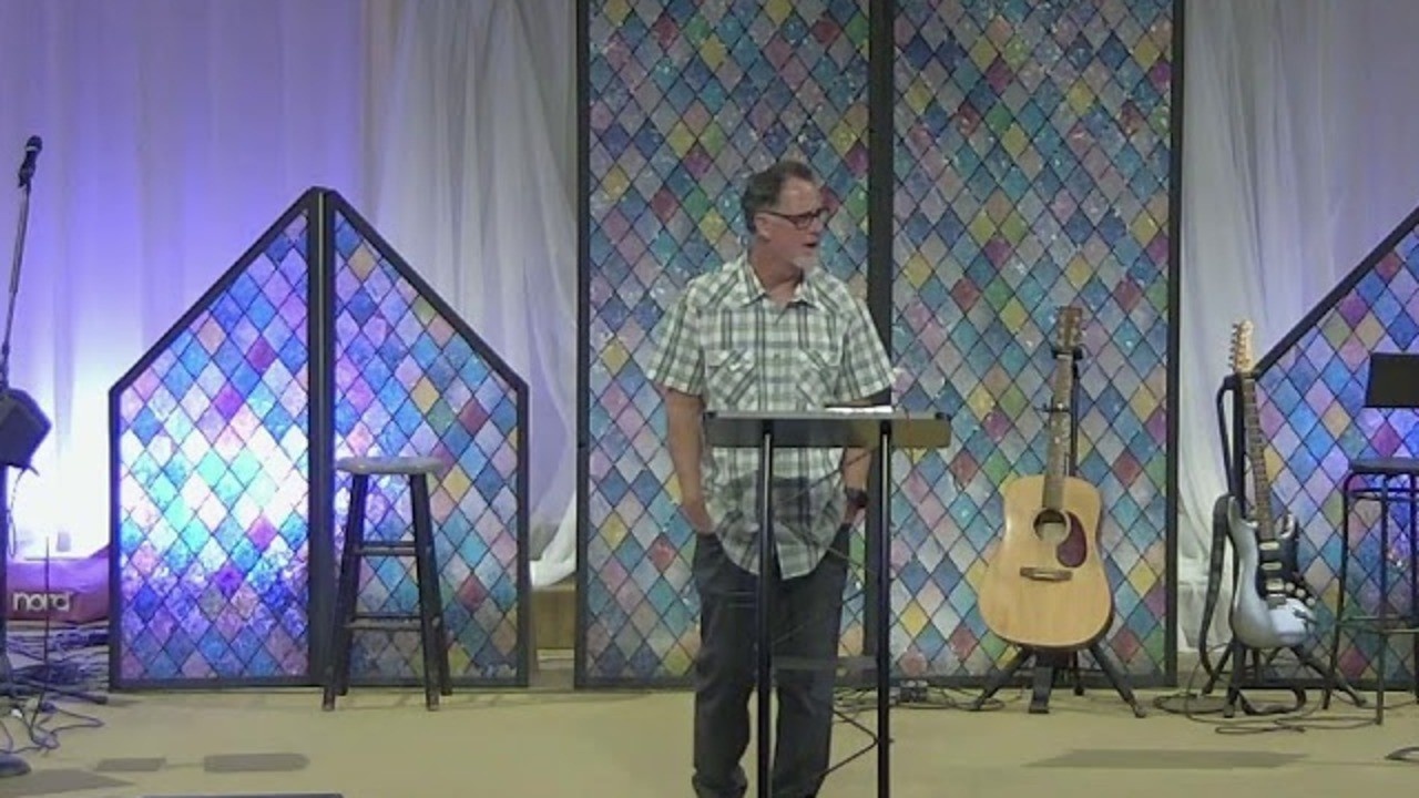 Sean Thome speaking during the July 26 Sunday message