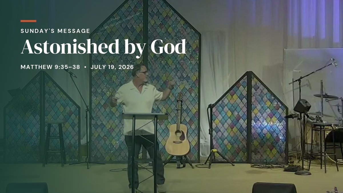 Sean speaking during the July 19 Astonished by God church-family mission update