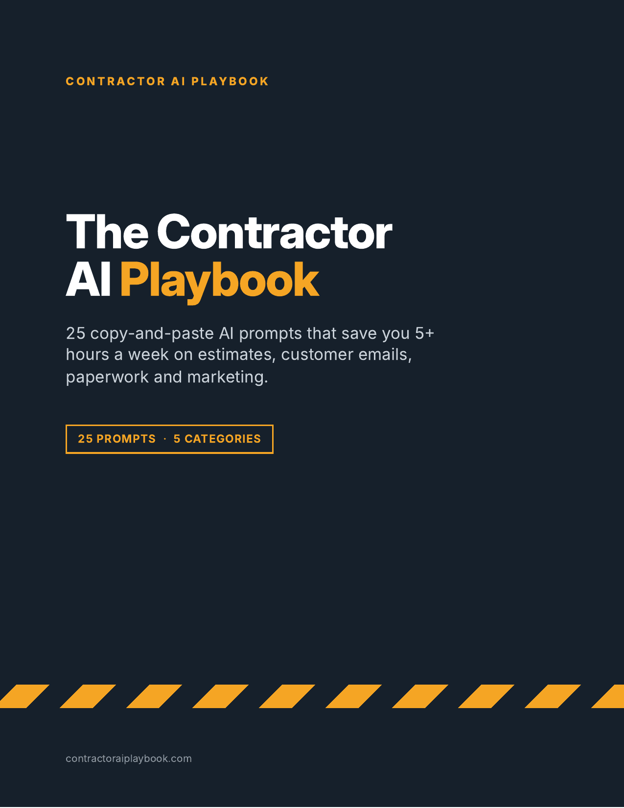Cover of The Contractor AI Playbook