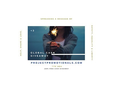 Project Promotionals Global cash Giveaway