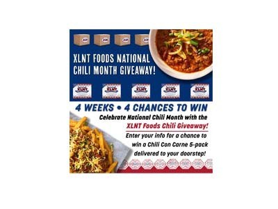 XLNT Foods National Chili Month Giveaway