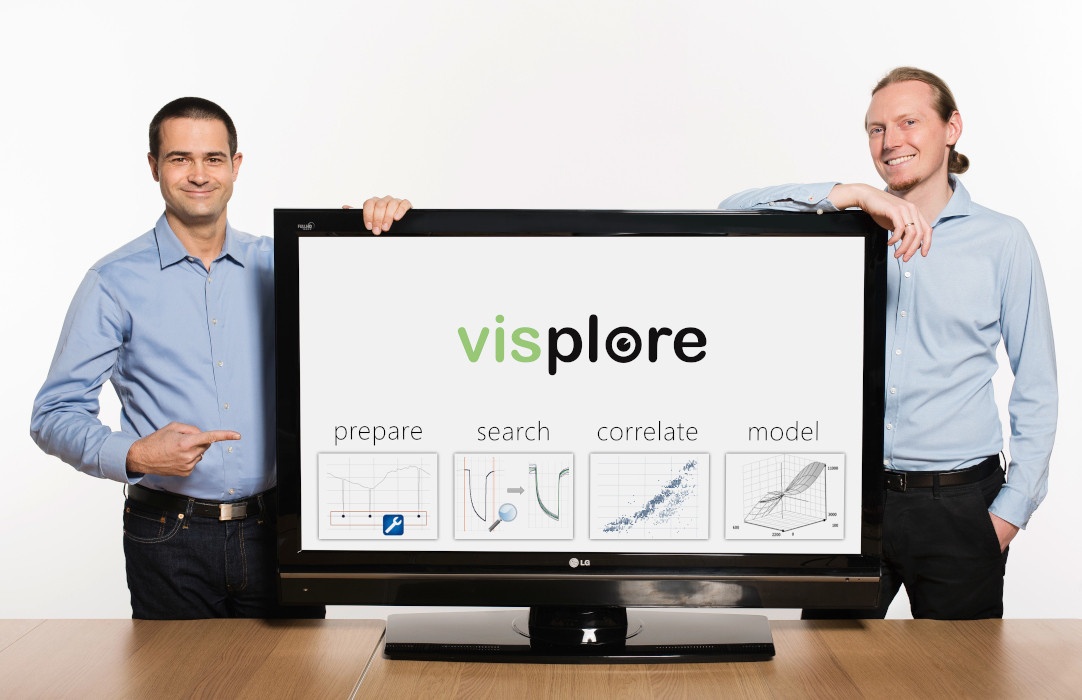 Bild: VRVis-Spin-off Visplore-Gründer Harald Piringer und Thomas Mühlbacher