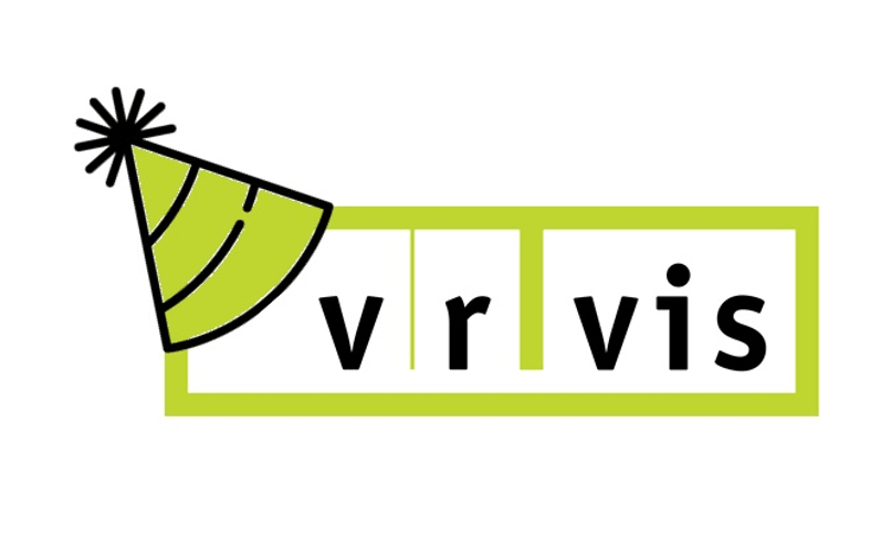 Bild: das VRVis-Logo hat einen Feierhut aufgesetzt