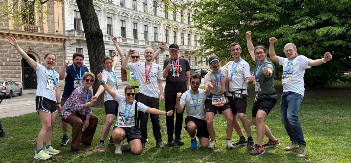 Bild: Die Läuferinnen und Läufer des VRVis beim VCM 2026.