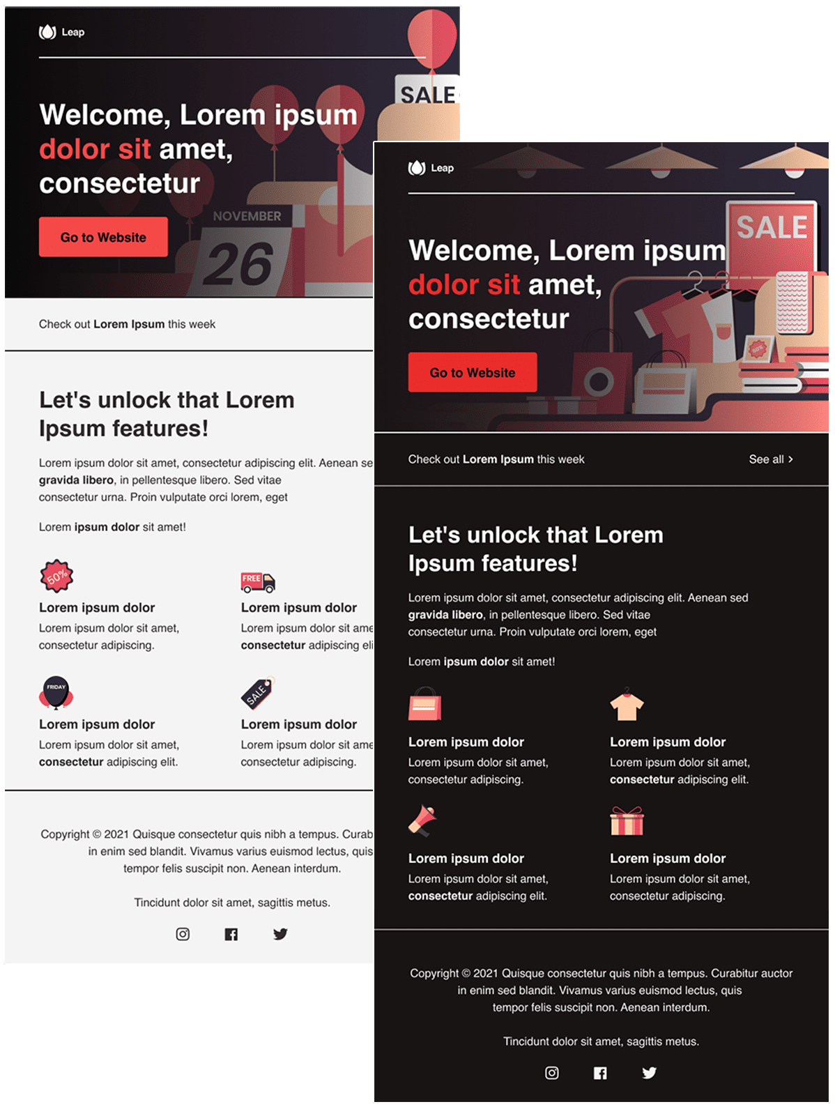 Black Friday email templates